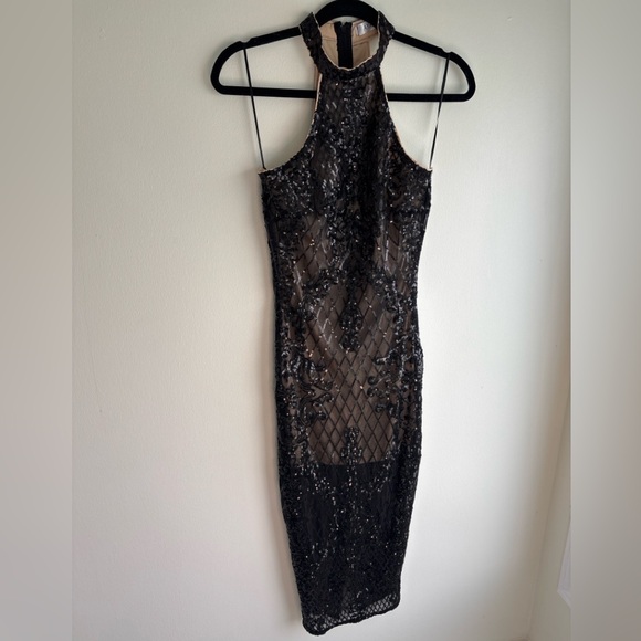 ayami Dresses & Skirts - Elegant Black Sequin Midi Dress